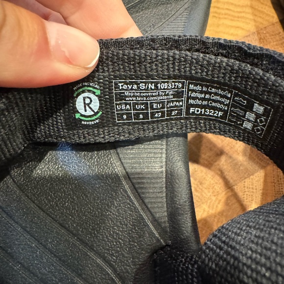 NEW Teva Black Adventure Sandals